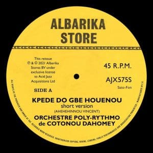 ORCHESTRE POLY-RYTHMO DE CONTONOU DAHOMEY Kpede Do Gbe Houenou 7"